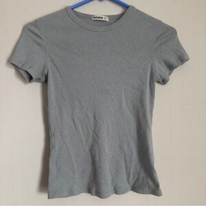 Buck Mason Dusty Blue Surplus Rib Tee